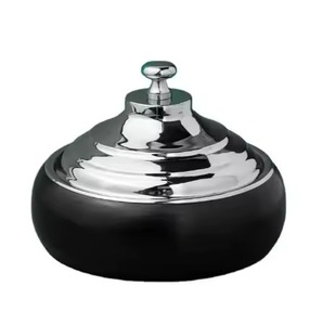 Finition Casserole de luxe martelée à la main en acier de haute qualité servant un chauffe-plats pour la maison hôtel restaurants rond avec couvercle - Product Image 5