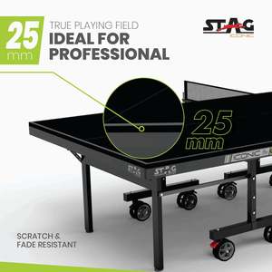 โต๊ะปิงปอง Iconic 3000 DX รุ่น Stag คุณภาพสูง ทันสมัย สำหรับเล่นในร่ม/กลางแจ้ง สีดำ ทำจาก MDF พับได้ เคลื่อนย้ายสะดวก ได้รับการรับรองจาก ITTF - Product Image 6