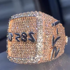 Luxury Design White Gold Lab Grown Diamond Hip Hop Ring for Wedding Party and Festival Occasion from Indian Supplier - Product Image 2