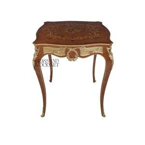 Juego de Mesa de Centro y Mesa Auxiliar de Madera Ornamentada de Lujo - Product Image 4