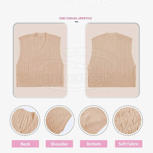 Latest Style Casual <b>Women</b> Cropped <b>Knitted</b> <b>Vest</b> Comfortable Best Price <b>Women</b> Cropped <b>Knitted</b> <b>Vest</b> - Product Image 2