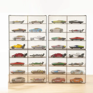 Nueva caja de exhibición de Kit de garaje de moda, caja ciega a prueba de polvo, Cubo de colección de escaparate transparente para exhibición de modelos de muñecas de coche de juguete - Product Image 6
