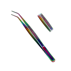 Pinzas dentales de alta calidad, pinzas de acero alemanas recubiertas de Color con ángulo con pinzas universitarias, venta al por mayor, personalizadas - Product Image 1