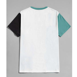 Camiseta de cuello redondo de bloque de Color para escuela, remera de manga, camiseta de bloque de Color - Product Image 5