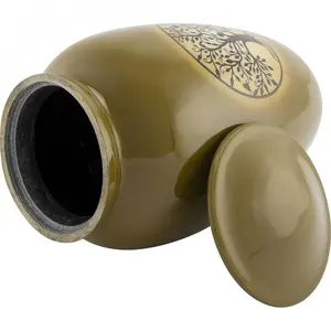 <b>Large</b> Cremation Memorial <b>Urn</b> for Adult Human Ashes Screw Lid Design Tree of Life Sterling - Product Image 2