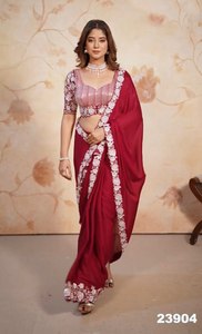 Most Selling Indian Bollywood Designer Ethnic Clothing & Accessories Heavy Silk Saree with Luxury Design From Indian Supplier - Product Image 4