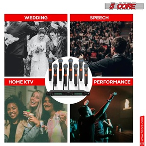 5Core <b>Wireless</b> <b>Microphones</b> 8 Channel Karaoke Professional UHF Singing Mic System Cordless Microfonos - Product Image 3