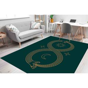Ouroboros Printed <b>Rug</b>: Twin Flame, Snake Design, Modern, Bedroom, <b>Car</b> Mat,With Pile Soft <b>Rug</b> - Product Image 3