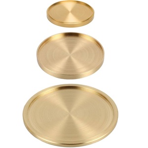 Dessous de verre en laiton métal personnalisé Tapis de table résistant à la chaleur écologique moderne forme ronde haute qualité - Product Image 6