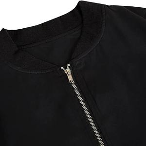 เสื้อแจ็กเก็ตนักบินบอมเบอร์มีสไตล์สำหรับผู้ชายปกตั้งทำจากผ้าใบโลโก้ได้ตามต้องการ - Product Image 5