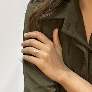 0.58 Ct Unique Feuille Style Marquise Diamant Bande 14K & 18K Or IGI SGL HRD Certifié À La Mode En Gros Bijoux De Mode - Product Image 6