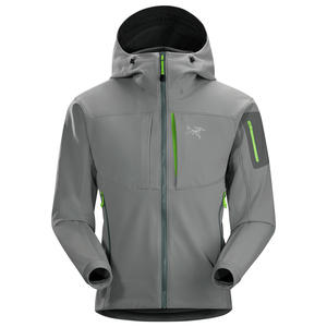 Taille personnalisable Veste d'hiver Softshell grise de haute qualité en tissu polaire avec col à capuche léger Caractéristiques durables - Product Image 3