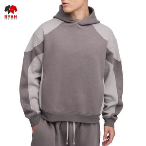 Sweat à capuche pull-over en polaire pour hommes avec logo sur le devant personnalisé Streetwear d'hiver respirant en polyester et coton mélangés OEM/ODM disponible - Product Image 4