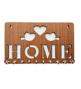 Corazón pájaros hogar llavero organizador de llaves de madera colgador de llaves para decoración del hogar artículo soporte de llaves para llaveros montados en la pared llavero - Product Image 1