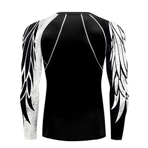 <b>Men's</b> MMA Rash Guard <b>Long</b> Sleeve Boxing Swimwear Printed Sublimation <b>Shorts</b> Jiu Jitsu Kimono De Jiu Jitsu Martial Arts Wear - Product Image 3