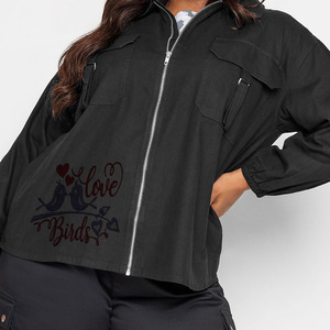 Abrigo informal de manga larga para mujer, otoño-invierno 2026, cuello alto, estilo bomber, tallas grandes, transpirable y cortavientos. - Product Image 3