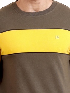 Sudadera de manga larga de corte y costura de punto de bucle Premium para hombre, ropa informal de oliva suave, elegante y cómoda para invierno - Product Image 3