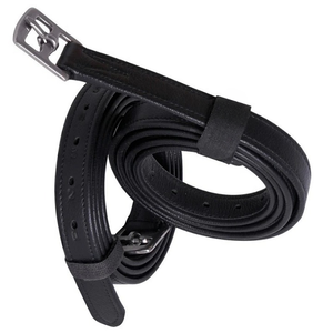 Fabricante de cuero de estribo de acero inoxidable ecuestre negro con diseño de logotipo personalizado para caballos disponible en India - Product Image 4