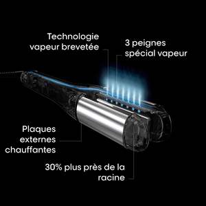 Plancha de Pelo L'Oreal Professionnel Paris con Pantalla LCD, Temperatura Visible, Placas de Cerámica Turmalina MCH, Alisador para RV - Product Image 3