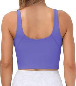 Camiseta sin mangas para mujer de alta calidad, diseño OEM, ropa deportiva transpirable de punto, último estilo, precio barato - Product Image 5