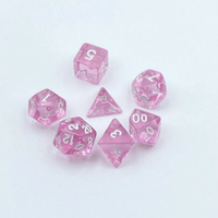 Ensemble de dés polyédriques transparents en acrylique pour Rpgs de table Dnd Dice Set Accessoires de jeu de table