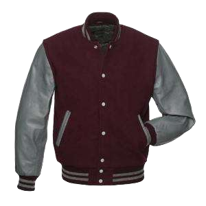 Veste bomber varsity de baseball pour homme, manches en cuir, devant en toile, surdimensionnée, personnalisée, hiver - Product Image 4