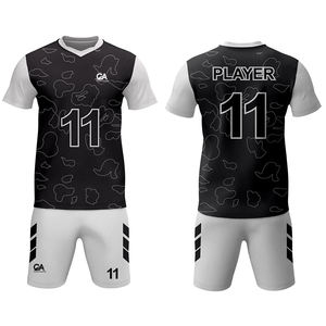 ชุดวอลเลย์บอลชายหญิงผ้าโพลีเอสเตอร์แห้งเร็วดีไซน์แบบกำหนดเองชุดเล่นวอลเลย์บอลแบบยืดได้ - Product Image 1