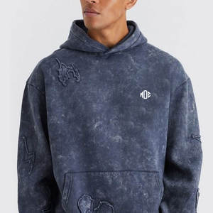 ชุดวอร์มผู้ชายแบบสั่งทำพิเศษ ล้างสีแบบแอซิด ทำด้วยมือ 100% ผ้าฝ้าย กางเกงวอร์มมีฮู้ดบุขน ใส่ได้ในฤดูหนาว ระบายอากาศได้ดี สกรีนโลโก้ตามสั่ง คุณภาพสูง - Product Image 4