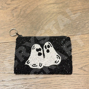 Portefeuille de pochette à monnaie perlée de rocaille personnalisé de conception de Helloween beau porte-monnaie avec des caractéristiques accessoires à la mode - Product Image 1