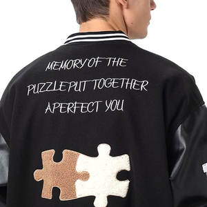 Los más exigentes de alta calidad de invierno para hombres universitarios logotipo frontal personalizado béisbol bombardero Varsity chaqueta fabricante - Product Image 4