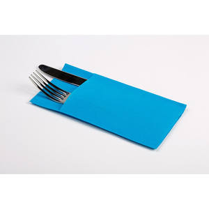 Tovaglioli Turchese 40x40cm con Tasca Portaposate Kanguro, 960 Pezzi, B2B - Product Image 1