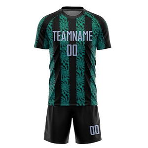 ชุดเสื้อกีฬาผ้าโพลีเอสเตอร์แห้งเร็วชุดเล่นฟุตบอลชุดออกกำลังกายพิมพ์ชื่อเฉพาะเสื้อกางเกงขาสั้นเสื้อเจอร์ซี่แบบมีสไตล์ - Product Image 3