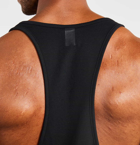 Débardeur de couleur grise unie solide pour hommes logo personnalisé tissu 100% coton taille ajustée à bas prix - Product Image 3