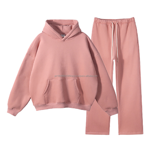 Conjunto Deportivo de Alta Calidad para Hombre, Sudadera con Capucha y Pantalones Jogger de Felpa de 350 g/m², Logotipo Personalizado, Chándal Deportivo para Gimnasio - Product Image 1