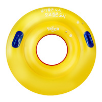 Fournisseur OEM, bouée gonflable personnalisée de 100 cm, PVC de 0,30 mm d'épaisseur, pour adultes (WC-S10023), certifiée KC, utilisation estivale, 2 chambres à air