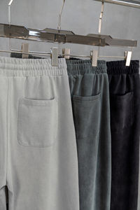Pantalones de chándal OEM 2026 de algodón pesado con lavado ácido y efecto desgastado por el sol, estilo jogger, de pierna ancha recta y corte acampanado holgado - Product Image 3