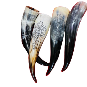 Luxury Handmade Carved <b>Viking</b> <b>Horn</b> Drinking Cup Customized Logo Eco-Friendly Business Gift for Nautical Animal Style Beer/Water - Product Image 3