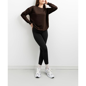 Sweat-shirt à capuche ample et décontracté pour femme, nouvelle mode, tricoté, couleur personnalisée sur le devant, 100% coton, hiver - Product Image 5