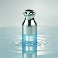 Flacon de lotion pour soins de la peau en verre borosilicate de luxe avec pompe en métal rose doré 100 ml, bouchon à vis