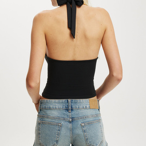 Camiseta sin mangas de algodón para mujer MOQ bajo Jersey informal Ropa deportiva Popular para entrenamientos de culturismo de gimnasio en oferta Cuello en V sin mangas - Product Image 2