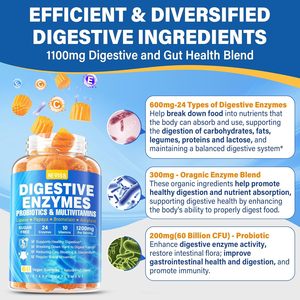 <span class=keywords><strong>Vigo</strong></span>-Enzimas digestivas con gomitas probióticas, multivitaminas, calcio, magnesio - Product Image 5