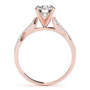 Bague de fiançailles en or rose 18 carats avec diamants torsadés 1,50 ct - Product Image 3