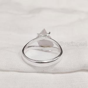 เครื่องประดับหินหยาบแหวนสำหรับผู้หญิงแหวนสำหรับผู้หญิงทำจากแร่ควอตซ์พลอยธรรมชาติยี่ห้อ April สายเพชรดีไซน์เนอร์สาย925แหวนเงินสเตอร์ลิง - Product Image 6