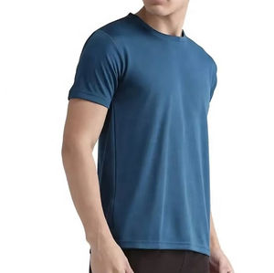 Camiseta Deportiva de Cuello Redondo para Hombre, 100% Algodón, Logotipo Personalizado, Transpirable, de Secado Rápido, Ajuste Holgado, Color Granate - Product Image 6