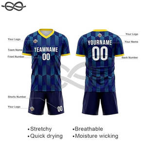 Haute qualité Vintage ballon de Football rétro Jersey tissu hommes Football T-Shirt coupe confortable vêtements de Football saisonniers - Product Image 4