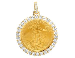 เครื่องประดับเงิน S925คุณภาพสูงพร้อมกรอบรูปเพชรโมอิสซาไนต์จี้ทางศาสนาของขวัญสำหรับผู้หญิง - Product Image 1