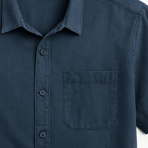 เสื้อเชิ้ตลำลองแขนสามส่วนของผู้ชายผ้าฝ้าย100% ระบายอากาศได้ดีทำจากปากีสถาน - Product Image 5