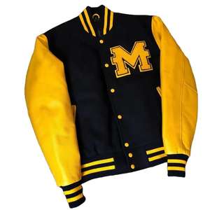 Vestes de baseball universitaires en laine 100% de qualité supérieure pour l'hiver, avec lettres personnalisées, couleurs personnalisées, logos, écologiques, vente en gros - Product Image 1