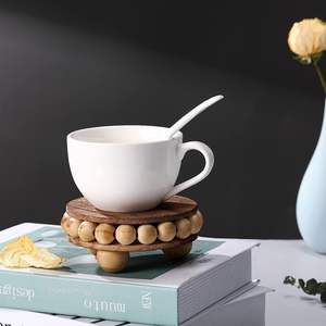 2 Pcs Rehausseurs en bois pour présentoirs Rehausseurs ronds en bois vieilli Rehausseurs en bois de ferme Présentoir sur socle rustique - Product Image 2