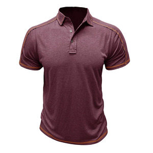 Polo en coton décontracté à manches courtes et coupe ajustée pour homme Motif solide Prix - Product Image 5